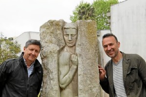 Juan Manuel Albarrán, a la izquierda, ha llegado a exponer en Portugal.