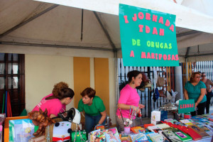 La presidenta, en el stand.