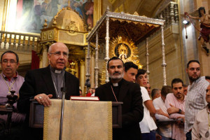 El obispo de Huelva estuvo presente en el traslado.