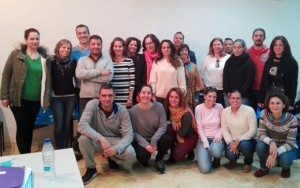 Participantes en la Escuela de Familias en la Gota de Leche.