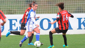 Vera Diatel y Patricia Sochor, goleadoras del equipo onubense. / Foto: @RealSociedad.