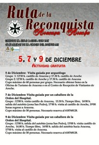 Programa de la 'Ruta de la reconquista'. 