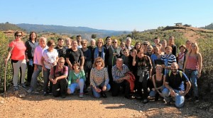 Participantes en la actividad de reforestación celebrada en Zalamea. 