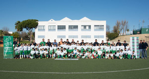 Participantes en eI I Campus Gañafote de Navidad Fútbol.