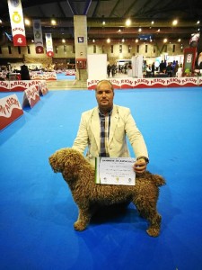 Manuel Luis Franco, con Faruk en el Campeonato andaluz.