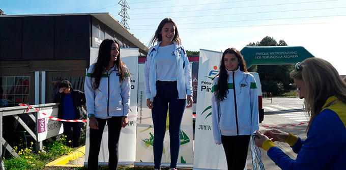 Los representantes del RCMH, asiduos en el podio en la prueba celebrada en Puerto Real.