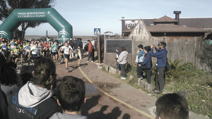 Salida de los cadetes en el Campeonato de Andalucía de Piragua Cross.