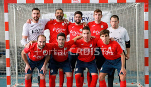 Formación del Villalba FS en Cádiz, donde arrancó un sensacional empate ante el líder. / Foto: Jesús M. López / Portal Cadista.