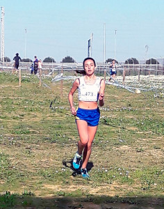 Zenobia Benítez, en pleno esfuerzo durante la prueba.