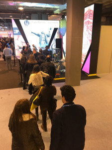 Colas en el stand de la Capitalidad Gastronómica.