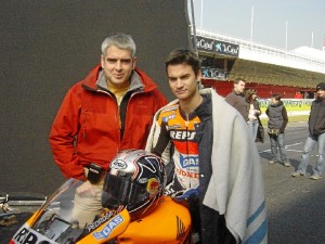 Con Dani Pedrosa.