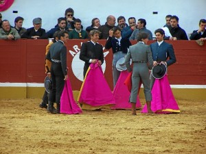 Un momento de la corrida celebrada en Aracena. 