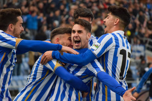 El Recre quiere dar una alegría a sus aficionados ganando al Melilla. / Foto: Pablo Sayago.