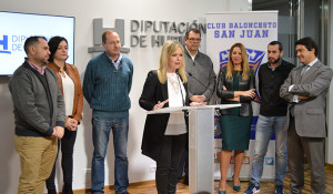 Un momento de la presentación de la Escuela de Baloncesto inclusivo de San Juan del Puerto.