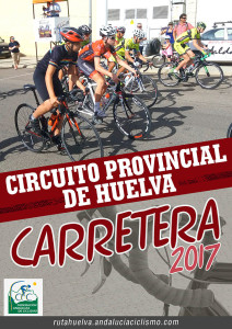 Cartel del Circuito Provincial de Ciclismo en Carretera para Escuelas y Cadetes.