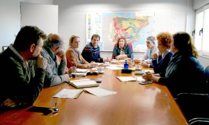 Un momento de la reunión mantenida en la sede de Giahsa. 