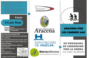 Tríptico de 'Aracena por los caminos', que este año cumple su 12ª edición.