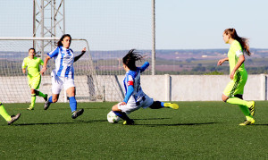 Jenny Benítez, una pieza fundamental en la primera plantilla del Fundación Cajasol Sporting, de la que es capitana.