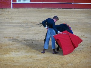 Javier Cortés, estocada, dos orejas y rabo.