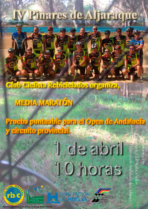 Cartel anunciador de la prueba ciclista que se celebrará en Aljaraque el 1 de abril.