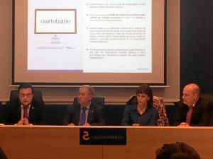 De izda a dcha: Sergio Borrero, Antonio González, Matilde Santiago y Ramón Fernández Beviá. 