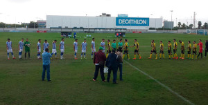 Atlético Onubense y San Roque se ven las caras este domingo en la Ciudad Deportiva del Decano.