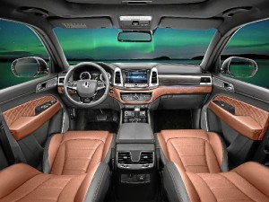 Interior del modelo Ssangyong 'Rexton'.