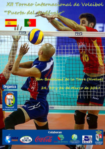 Cartel anunciador del torneo de voleibol en San Bartolomé de la Torre.