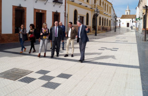 Visita a las obras del PFEA en San Bartolomé de la Torre.