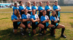 Formación del equipo femenino del CR Bifesa Tartessos.