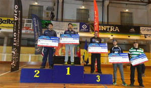 Miguel Ángel Medina en el podio del torneo que tuvo lugar en Sintra.