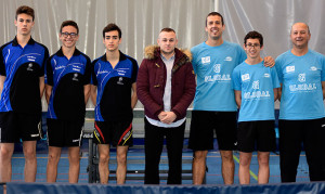 Protagonistas del partido Conservas Lola-Ciudad de Granada. / Foto: J. L. Rúa.