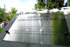 Placa conmemorativa de La Nueve (Foto: Elin von Munthe).