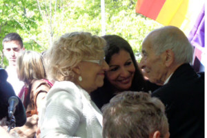 Manuela Carmena, Anne Hidalgo y Rafael Go?mez (Foto: Elin von Munthe).