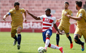 El Recreativo empató a dos goles en su visita al Granada B. / Foto: www.granadacf.es/.