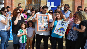 Un momento del homenaje que el Club Arcoiris le realizó a su atleta, Joaquina Romero Ramos, fallecida recientemente.