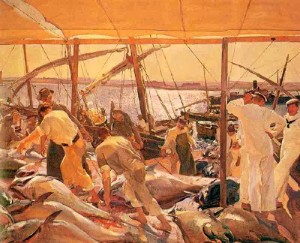 Sorolla inmortalizó la pesca del atún en Ayamonte.