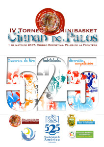 Cartel del torneo de baloncesto de base que tendrá lugar este lunes en Palos de la Frontera.