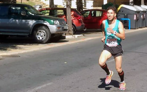 Juan José García durante la carrera de este domingo.