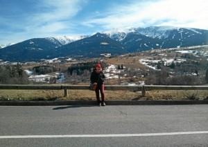 Narbona está muy próxima a la frontera con España. En la imagen, conociendo los Pirineos.