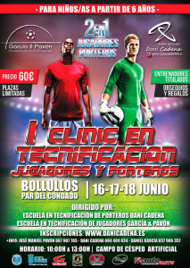 Cartel del Clinic en Tecnificación de Jugadores y Porteros.