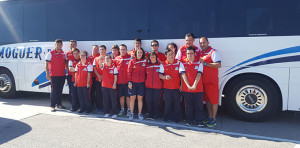 Representantes del CODA en el Campeonato de natación celebrado en Granada.