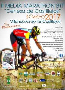 Cartel de la prueba ciclista del día 27 en Villanueva de los Castillejos.