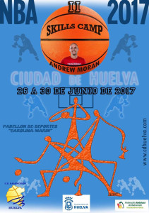 Cartel del campus de baloncesto del Ciudad de Huelva.