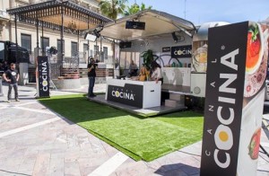 El plató de Canal Cocina, en la Plaza de las Monjas. 