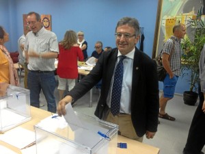 Momento de la votación de Francisco Ruiz. 