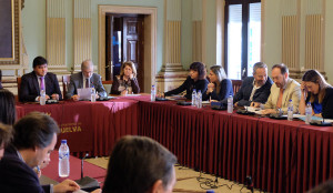 Un momento de la Junta de Accionistas de Huelva Deporte.