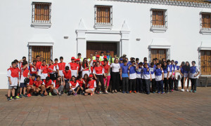 Algunos de los participantes en la Olimpiada Deportiva celebrada en el Huerto Ramírez.