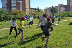 Los alumnos realizaron el primer taller en el Parque Moret.