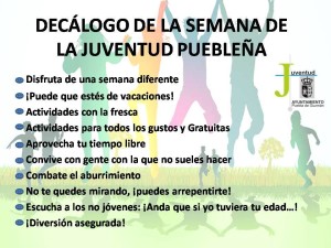 Se ha difundido un Decálogo de la Semana de la Juventud.